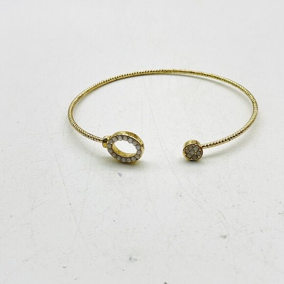 Skinny Cuff Bracelets Lot of 3 Gold Tone Rhinestone Accents Classic Career Gift - Picture 10 of 14